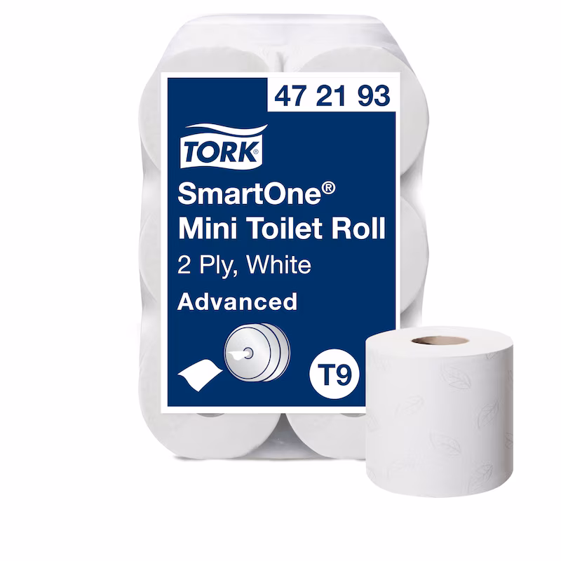 472193-e-com-1b-7322540656299-eu - Copy Tork SmartOne Mini toalet papir rolna T9 2sl., 111.7m, 620 listića, 12/1 - Image 1
