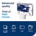 Tork SMARTONE toalet papir rolnica T8 2sl., 207m, 1150 listića, 6/1 - Image 3