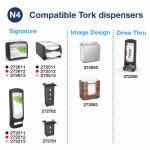 Tork salveta za dispenzer N4, 2 sloja, 21.3x16.5cm, 8000/1 - bijela - Image 4