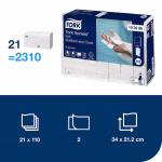 Tork Premium Soft ubrus u listi Z, H2, 2 sloja, 34x21.2cm, 21x110=2310 listića - Image 3