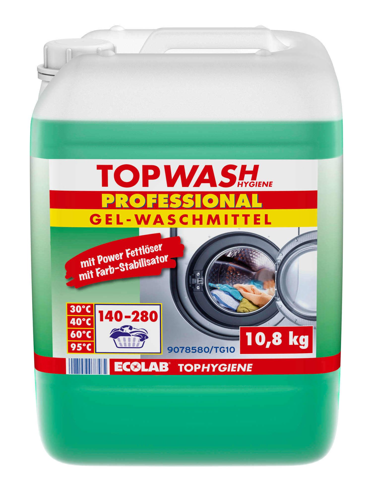 1200540_Topwash-Professional-Gel-Waschmittel_10.80kg_EU_HiRes Topwash professional gel 10,8kg - deterdžent u obliku gela za obojeni veš - Image 1